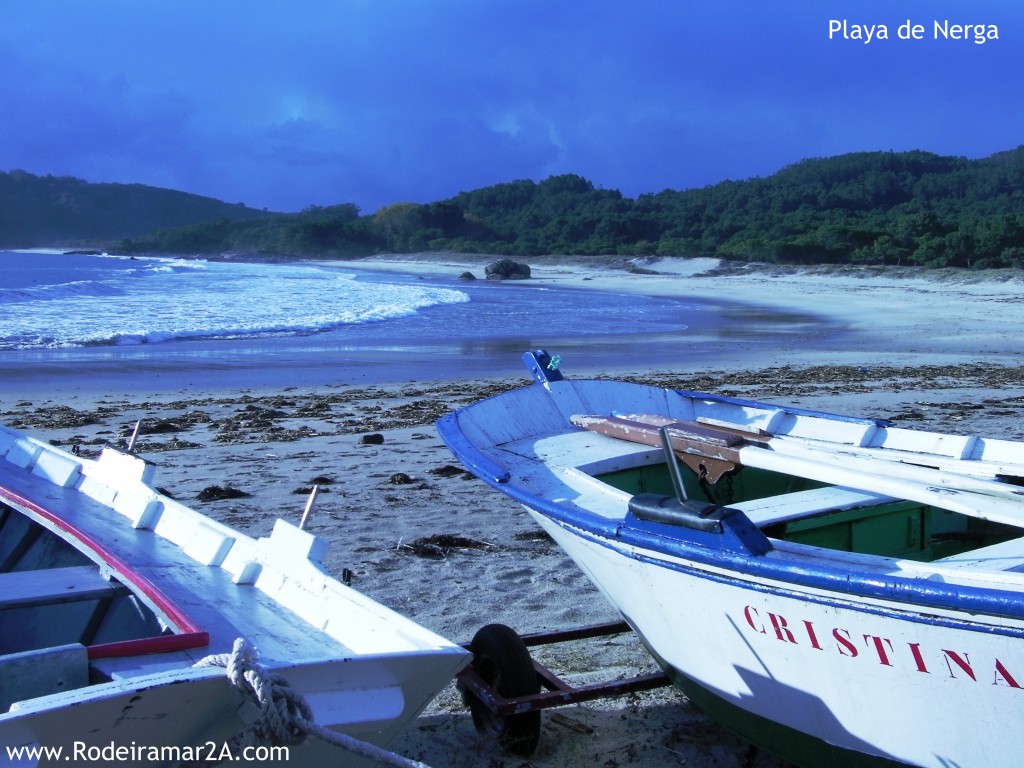 Embarcaciones tradicionales; Gamelas en la Playa de Nerga.